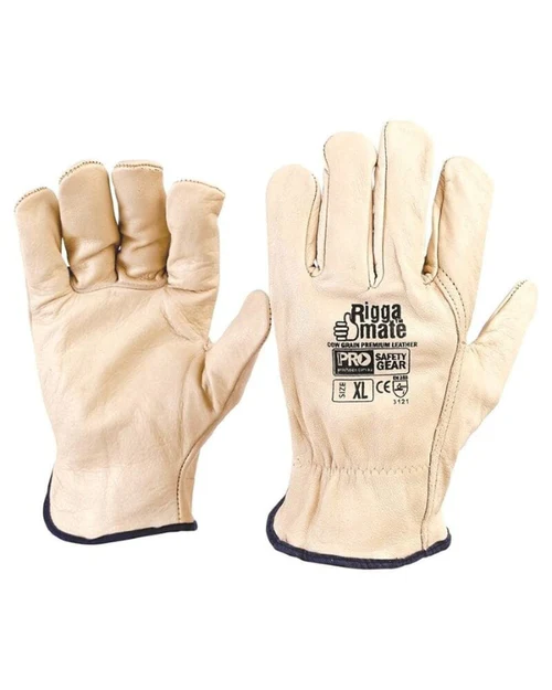 GLOVES RIGGAMATE NATURAL COWGRAIN SIZE XL
